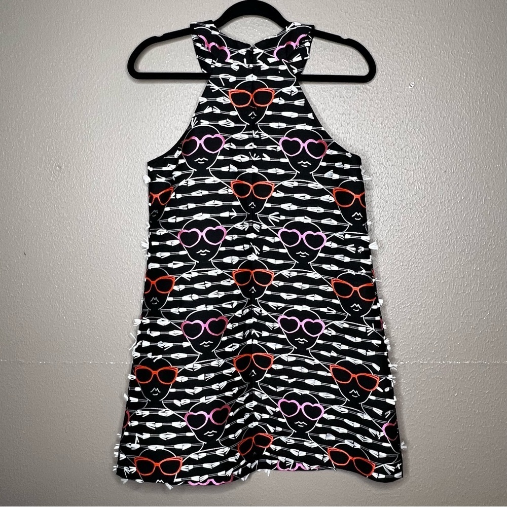 Anthropologie HUTCH Sunglass Shift Dress Embroidered Faces Size XSP - Picture 8 of 10